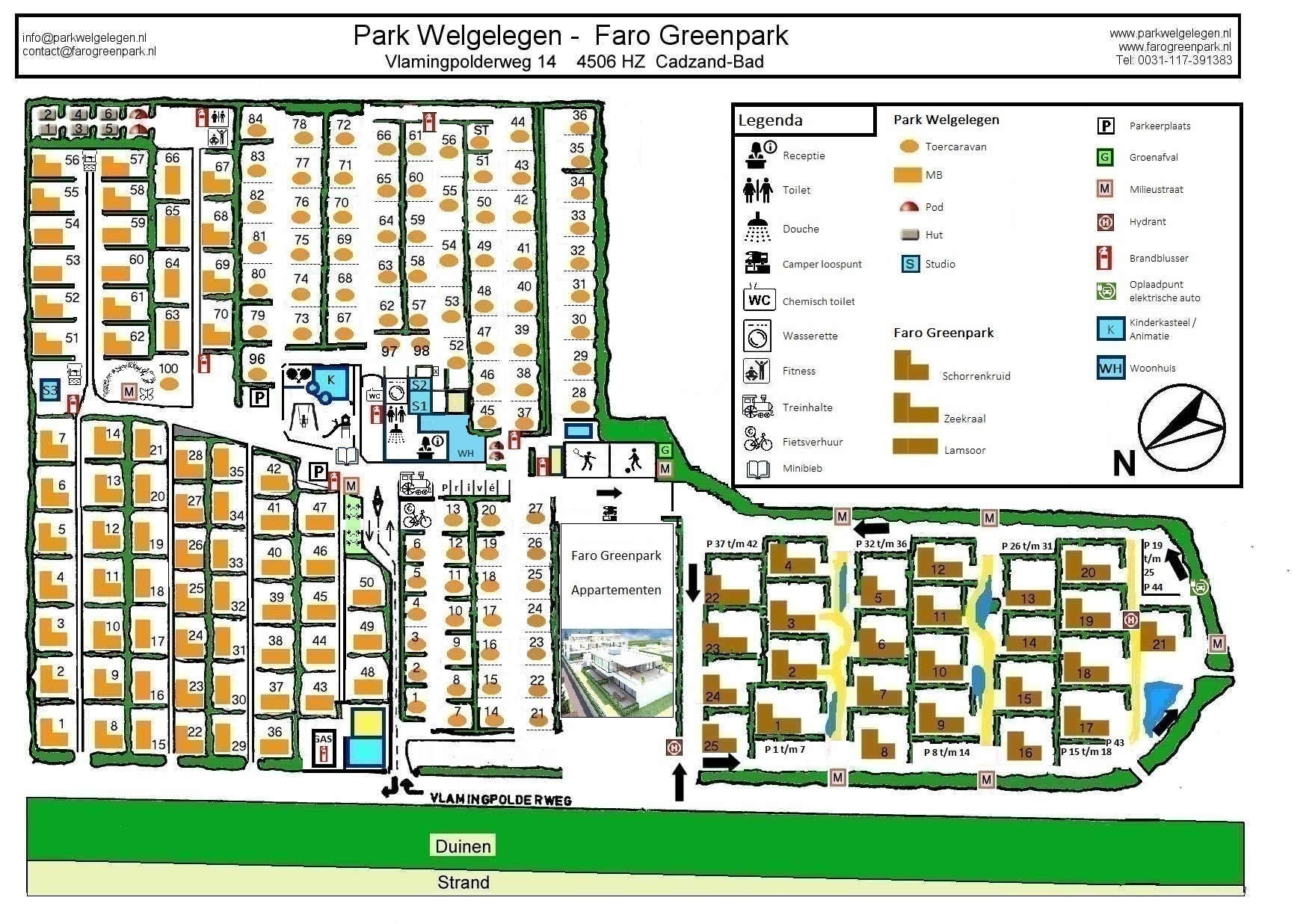 Plattegrond Park Welgelegen en Faro Greenpark